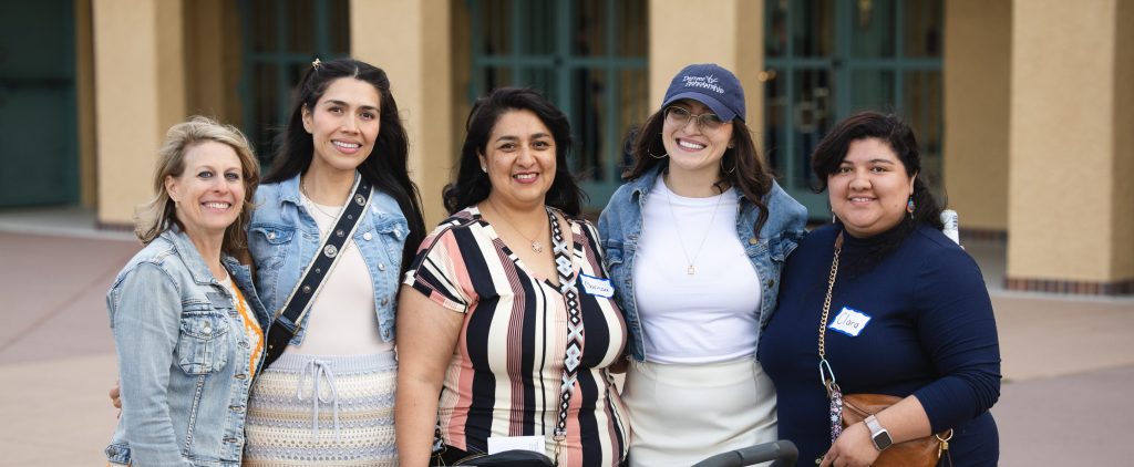 From left to right, Lorii Rabinowitz, Zulema Sierra, Clarissa Fierro, Michele Lopez, and Clara Fierro-Rayas