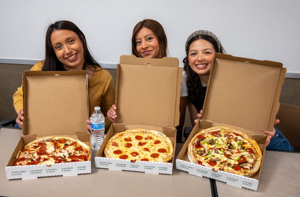 DSF Scholars visiting Leprino Foods headquarters and making pizzas.