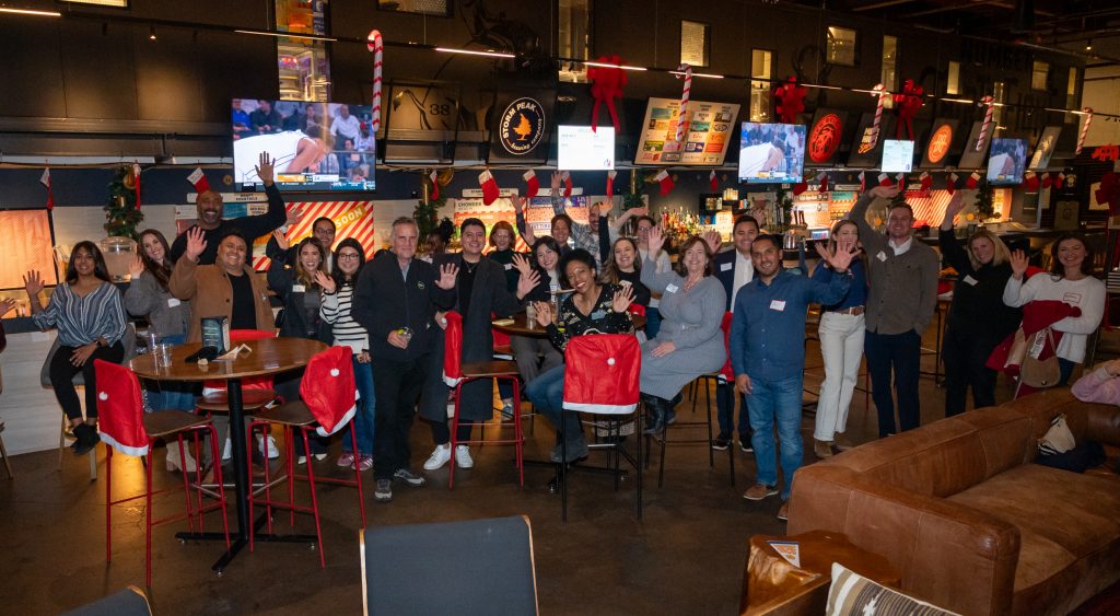 DSF Community all together celebrating at the DSF Happy Hour for Colorado Gives Day