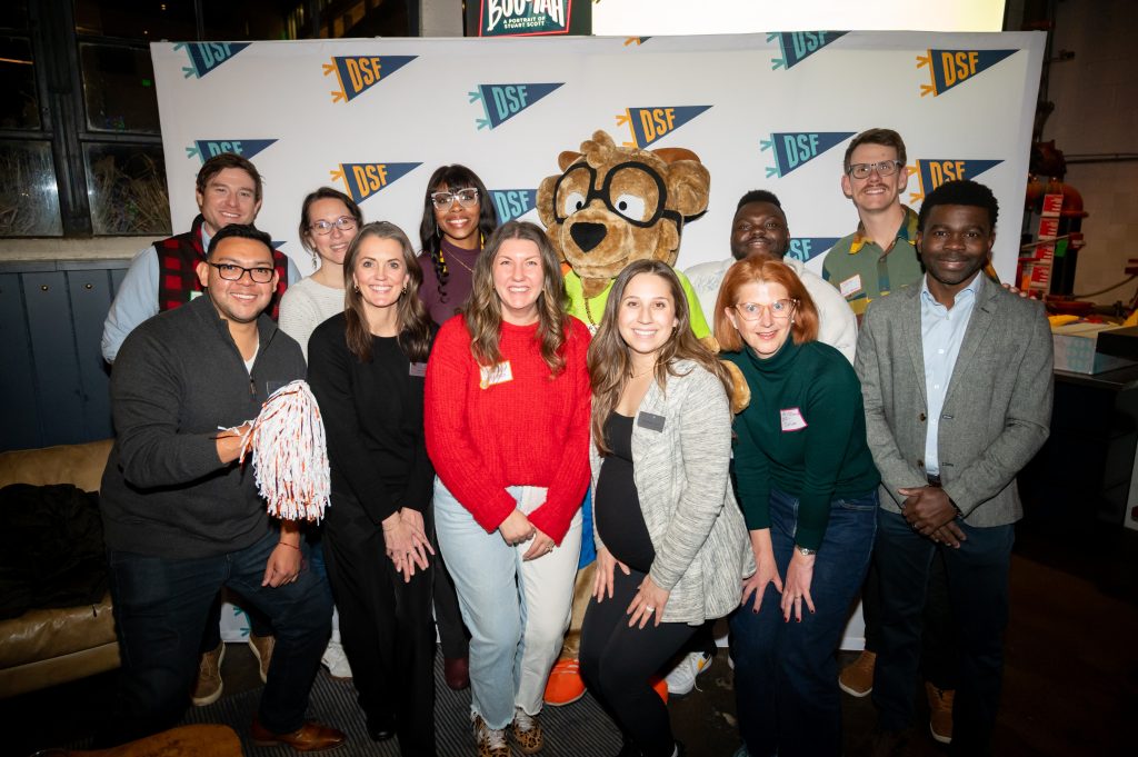 DSF Associate Board Members with our mascot Future