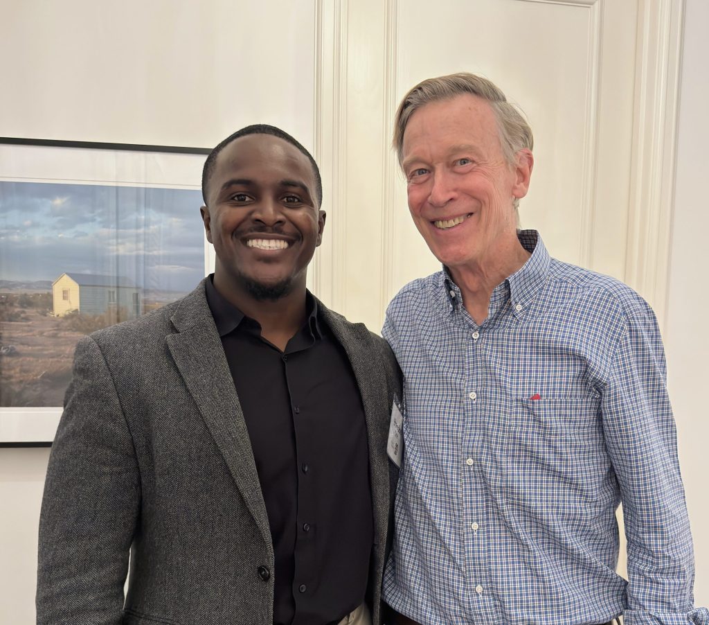 Brandon Tate and Senator John Hickenlooper at DSF Evening of Gratitude: Celebrating 20 Years of Impact