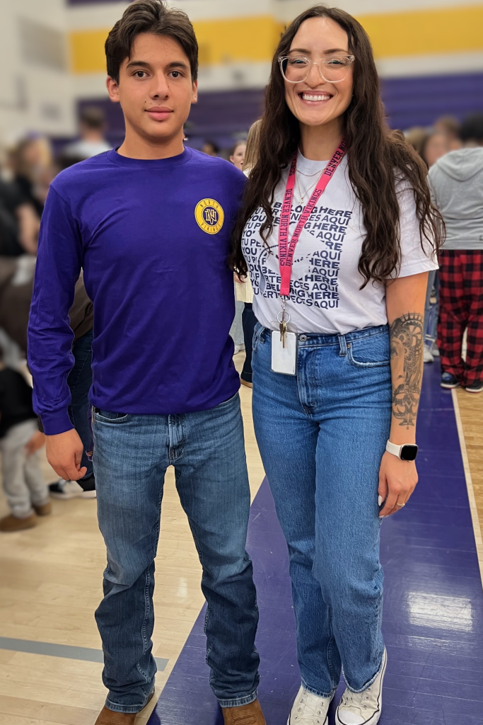 Rafael Fierro-Rayas and DSF College Advisor Michele Lopez 