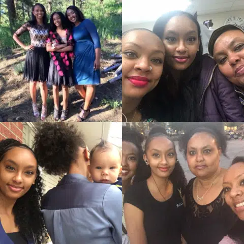Isra and her family