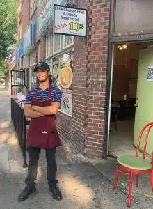 Brandon Navejas Outside Taqueria La Familia